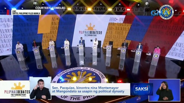 9 Presidential candidates, muling nagharap sa ikalawang debate ng COMELEC | Saksi