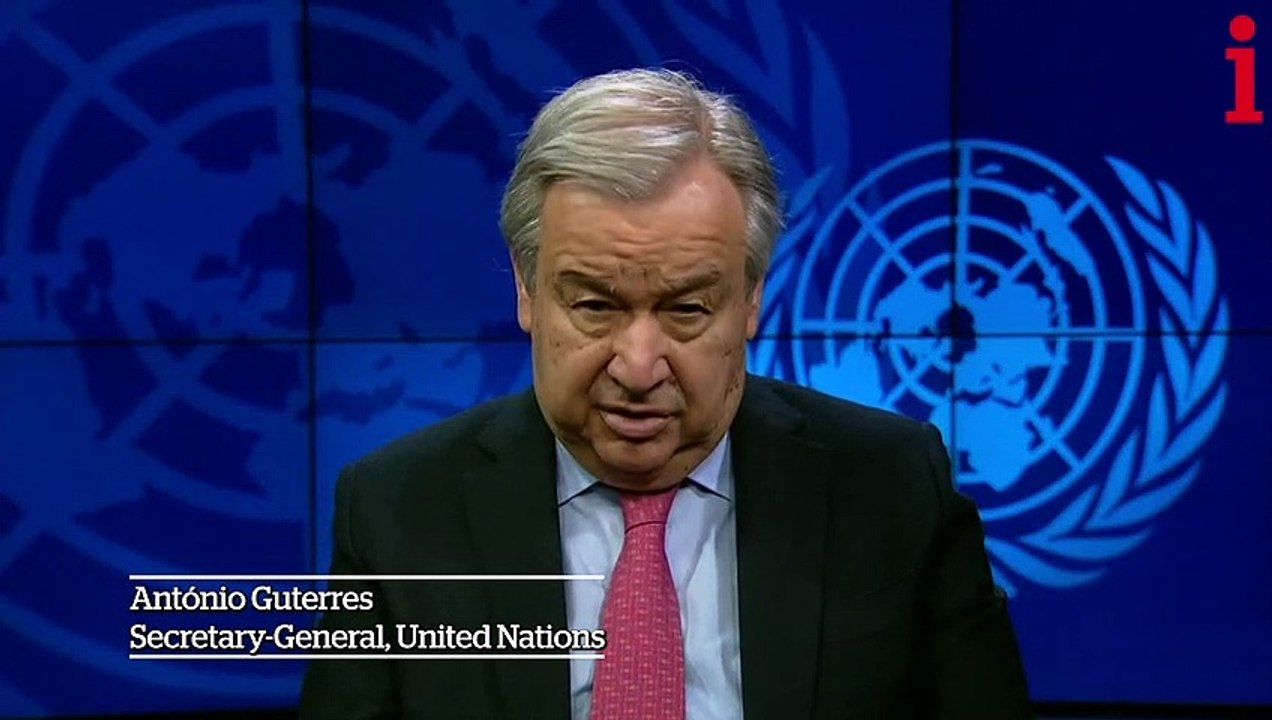 UN secretary general  António Guterres launches the IPCC report on climate change: 'we are on a fast-track to climate disaster'