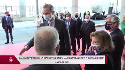 Aragonès y Colau se fotografían junto al rey Felipe VI en Alimentaria & Hostelco