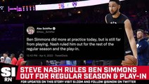 Ben Simmons Officially Out for Season; Embiid Says He's 