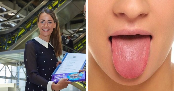 Schokoladenhersteller lässt die Zunge seiner Angestellten, Hayleigh Perk, mit 1,2 Millionen Euro versichern!