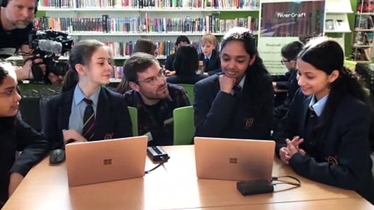 The launch of RiverCraft game at Archbishop Temple HS, Preston