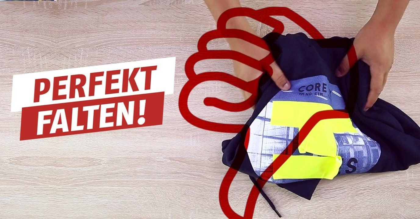 Kapuzenpulli richtig zusammenfalten!