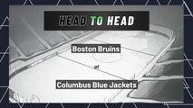 Boston Bruins At Columbus Blue Jackets: First Period Moneyline, April 4, 2022