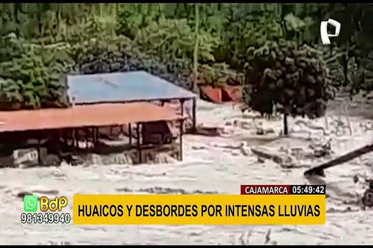 Lluvias intensas en Cajamarca: viviendas afectadas tras huaicos y desbordes