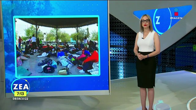 Migrantes viven hacinados en Plaza de la República en Reynosa