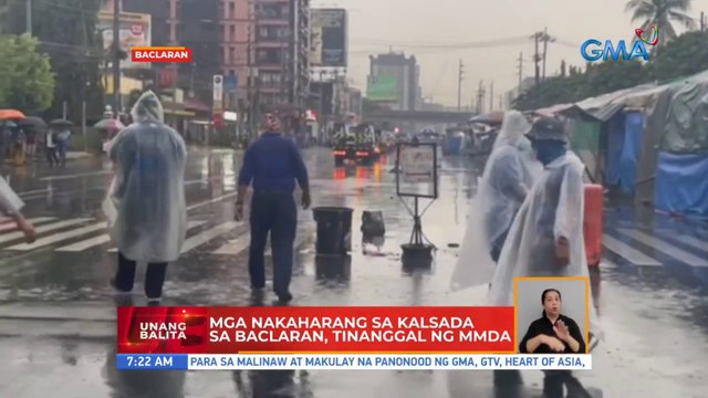 Mga nakaharang sa kalsada sa Baclaran, tinanggal ng MMDA | UB