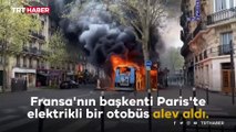 Paris'te otobüs alev aldı: Yangın çevredeki binalara sıçradı