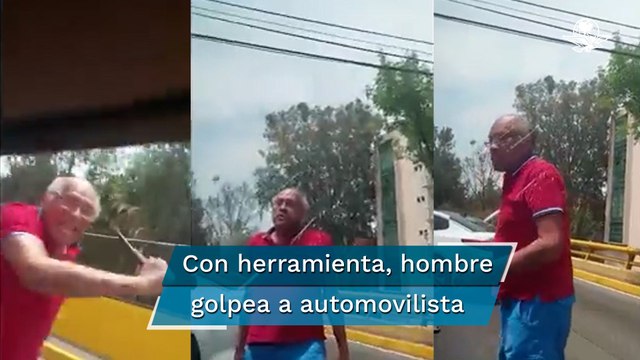 Sujeto agrede a automovilista y familia en carriles centrales de Río Churubusco