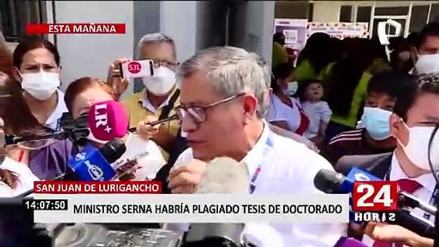 Rosendo Serna rechaza acusaciones de plagio: He solicitado la tesis de Sol Carreño