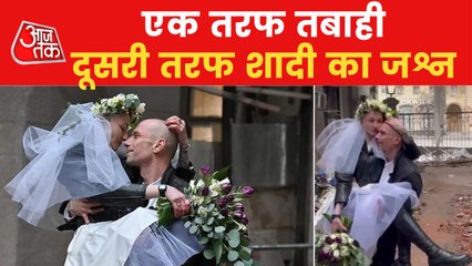 Couple gets married amid destruction in Kharkiv