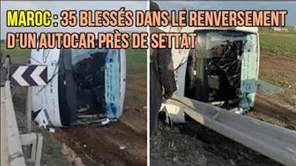 Maroc : Le renversement d’un autocar près de Settat