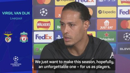 Van Dijk targeting 'unforgettable' season with Liverpool