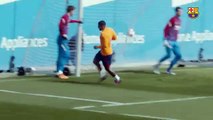 Ansu Fati ya calienta motores para volver a marcar goles / FCB