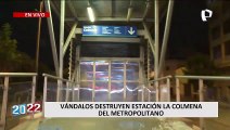 Centro de Lima: vándalos destruyen estación La Colmena del Metropolitano