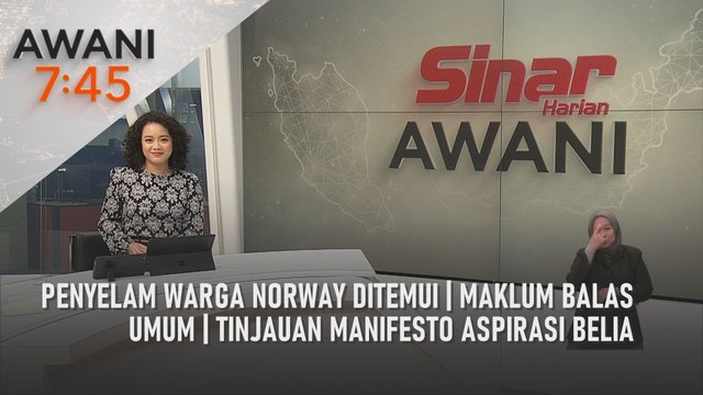 AWANI 7:45 [07/04/2022] - Penyelam warga Norway ditemui | Maklum balas umum | Tinjauan Manifesto Aspirasi Belia