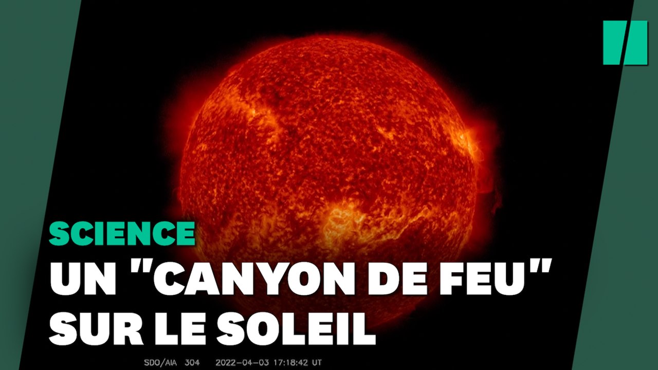 Ce "canyon de feu" apparu sur le Soleil fait 5 fois la taille de la Terre