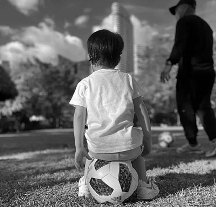 Sixto playing soccer