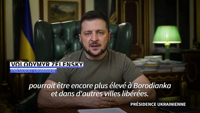 Ukraine: pour Zelensky, les occupants vont essayer de cacher les traces de leurs crimes