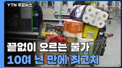 물가, 10년 만에 4%대..."당분간 오름세 이어질 듯" / YTN