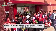 Paro de transportistas: Suspenden clases presenciales en Lima tras bloqueos
