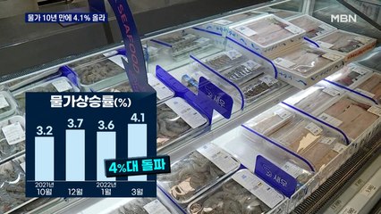 소비자 물가 10년 만에 4%대 상승…"당분간 더 오른다"