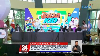 DepEd: face-to-face classes sa mga lugar na nasa alert level 1 at 2, nakadepende pa rin sa kahandaan ng LGU | 24 Oras