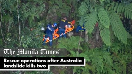 Rescue operations after Australia landslide kills two