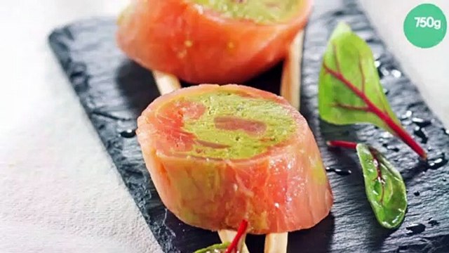 Médaillons de saumon à la crème d'avocat