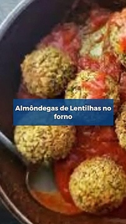 Almôndegas de Lentilhas no forno #Shorts