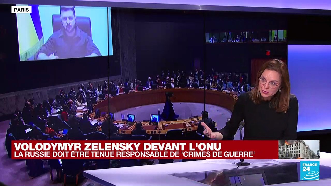 Après un discours dénonçant des crimes de guerre, Zelensky demande une réforme de l'ONU