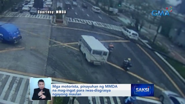 Mga motorista, pinayuhan ng MMDA na mag-ingat para iwas-disgrasya ngayong maulan | Saksi