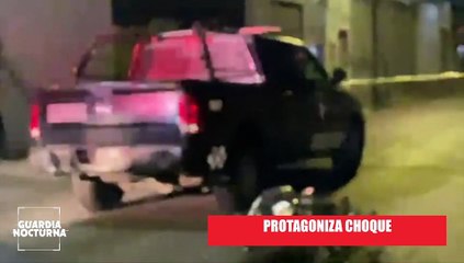 Una unidad de la Policía de Guadalajara chocó contra un motociclista en Analco