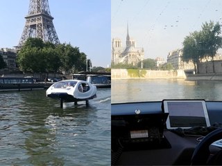 On a navigué sur la Seine à bord du bateau-taxi futuriste de Sea Bubbles — un jour vos déplacements pourraient ressembler à ça