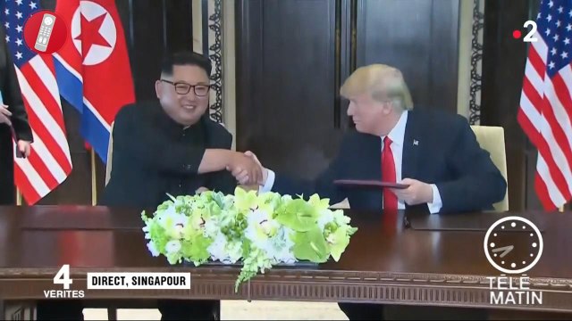 La poignée de main historique entre Donald Trump et le dictateur nord-corréen Kim Jong Un