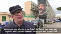 Une fresque de la légende Maradona décore un immeuble à Naples