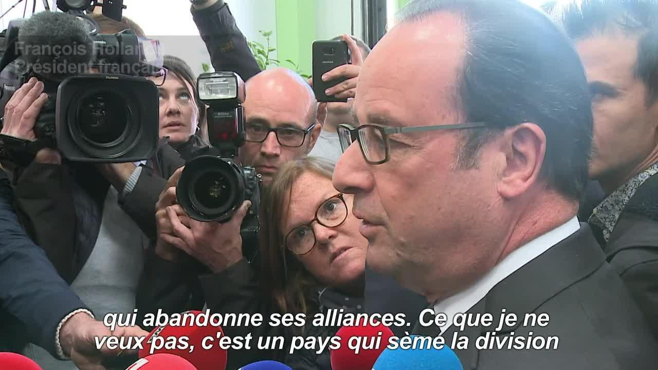 Hollande en visite chez le fabricant de compote...