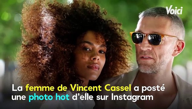 VOICI Tina Kunakey dévoile un impressionnant décolleté, Vincent Cassel sous le charme