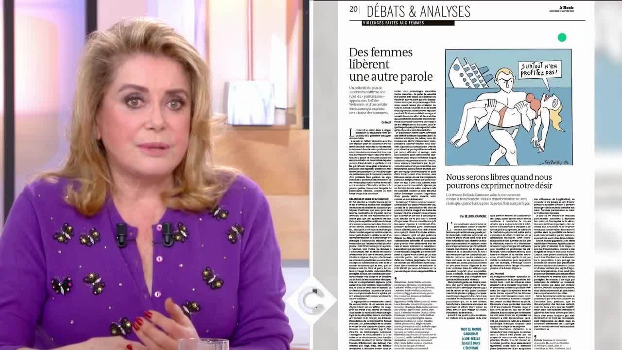 VIDEO Catherine Deneuve revient sur sa tribune polémique    On ne peut plus dire quoi que ce soit sur les femmes