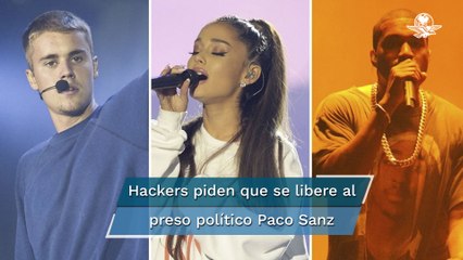 Hackean cuentas de YouTube de famosos como Justin Bieber, Ariana Grande y Kanye West