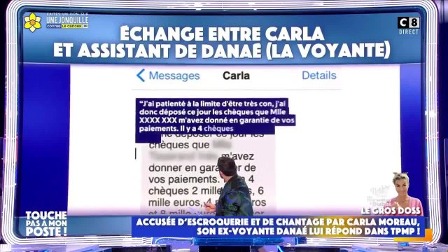 VOICI - TPMP : un chroniqueur révèle un texto d'un assistant de la sorcière Danae