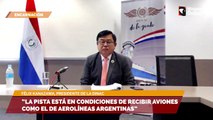 “La pista está en condiciones de recibir aviones como el de Aerolíneas Argentinas”