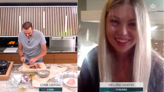 FEMME ACTUELLE - Tous en cuisine : Cyril Lignac troublé par les allusions érotiques d'Héloise Martin