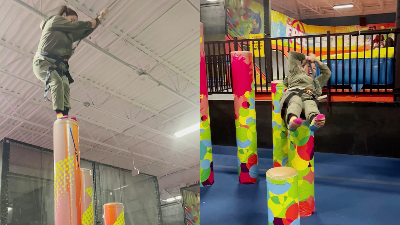 'Texan mom's hilarious fail at a trampoline park is one for the ages '
