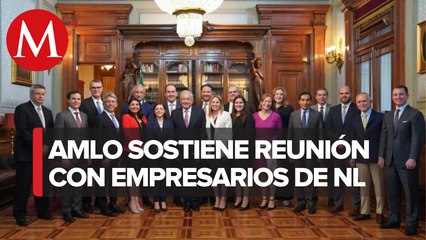Hay deseos de seguir trabajando con empresarios de NL: AMLO tras comida