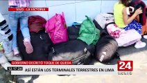 Inmovilización Social Obligatoria: terminales terrestres cierran en La Victoria