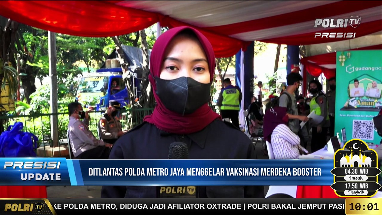PRESISI Update 10.00 WIB Ditlantas Polda Metro Jaya Menggelar Vaksinasi Booster di Pasar Kramat Jati