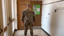 Military Dad Surprises Son Before His Birthday During Gym Class | Happily TV