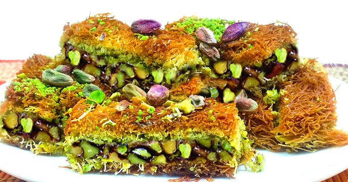 طريقة عمل الكنافة العصملية بالفستق الحلبي