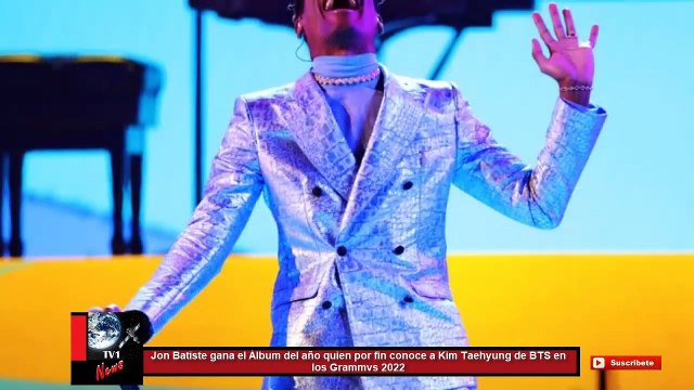 Jon Batiste gana el Álbum del año quien por fin conoce a Kim Taehyung de BTS en los Grammys 2022